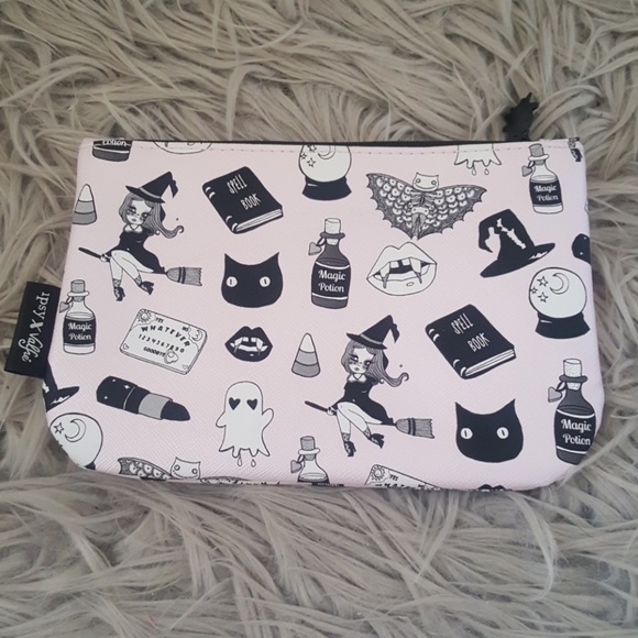 ipsy Handbags - Ipsy x Valfie Halloween Pink & Black Makeup Bag